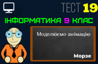 Моделюємо анімацію. Тест 19 (Інформатика 9 клас Морзе НУШ)